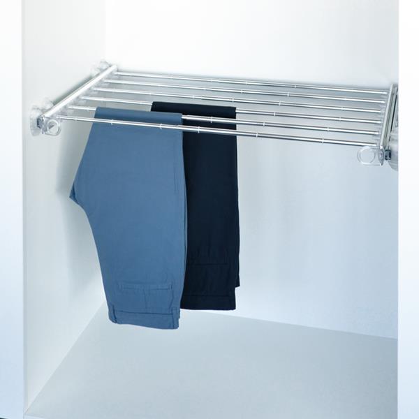 Pull-out width adjustable trousers rack 